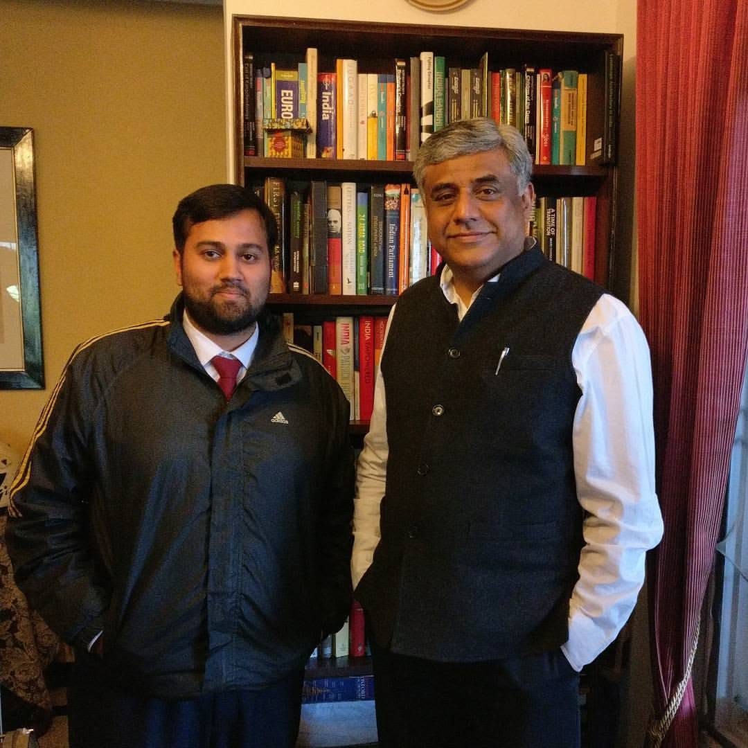 M.V. Rajeev Gowda, At his residence · Bangalore